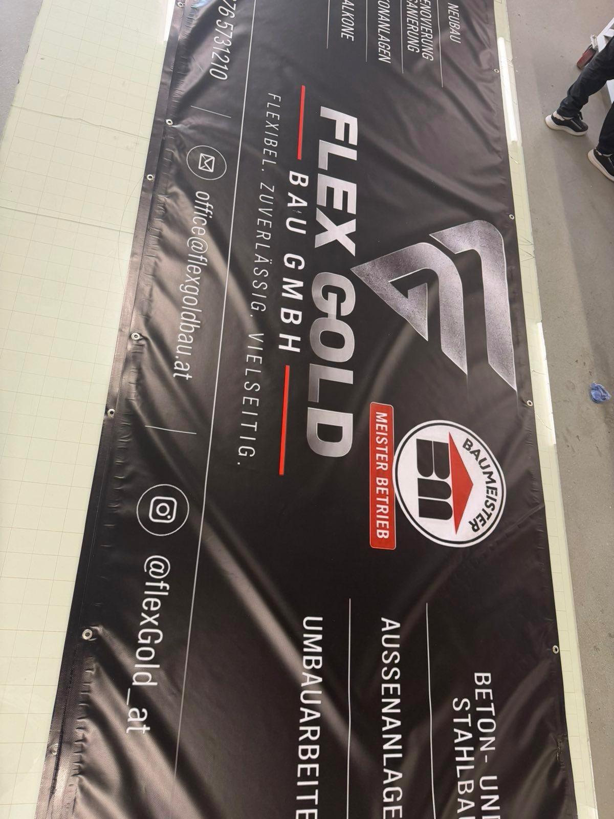 Flex Gold Bau Banner